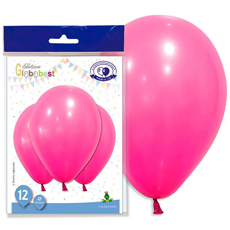 12 Ballons Rose Fuchsia