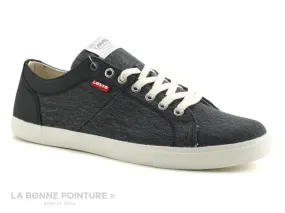 Achat chaussures Levi's Homme Chaussure en Toile, vente Levis WOODS 225826 Canvas - Noir - Basket ville Homme