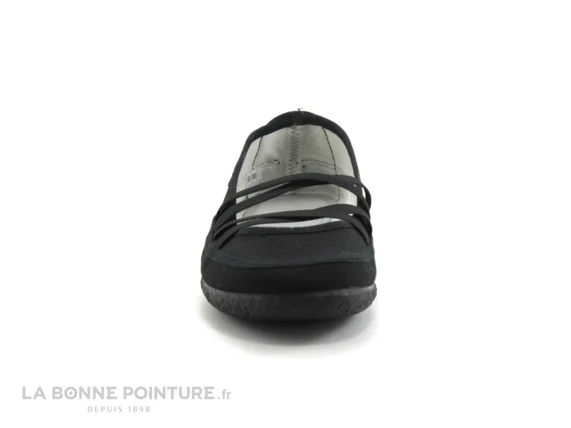 Achat chaussures Semelflex Femme Chaussure en Toile, vente Semelflex VICKY Noir - Ballerine toile