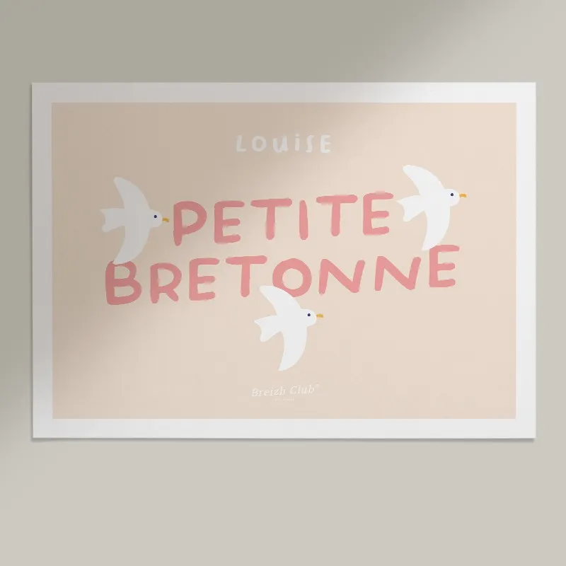 Affiche enfant Petite bretonne - Personnalisable