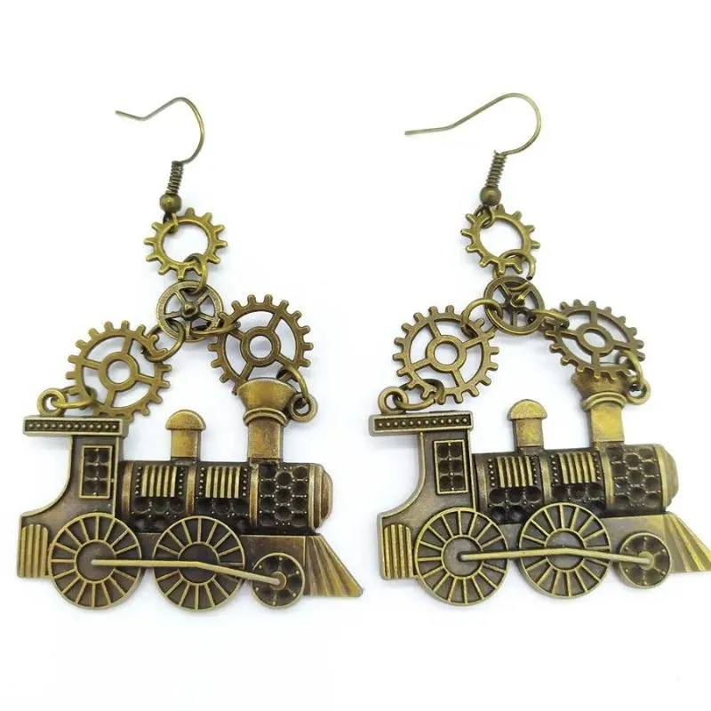 Boucles d'Oreilles Pendantes Steampunk