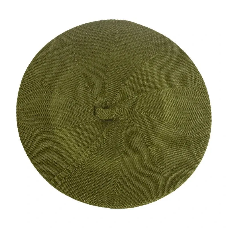 Béret en tricot fin