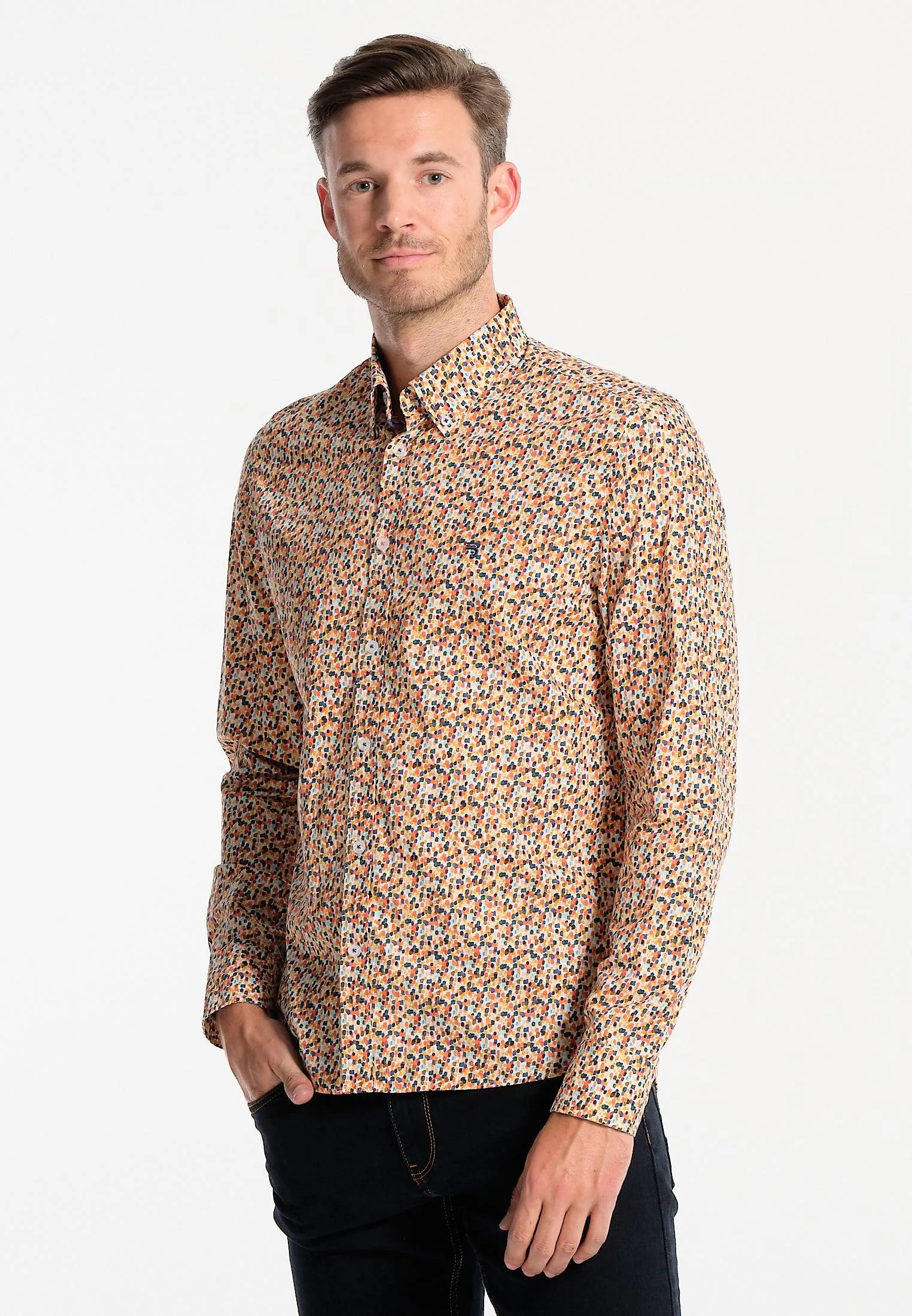 Chemise homme collector points colorés