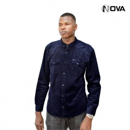 Chemise Jean pour Homme - Manches Longues - Premium - CHM870