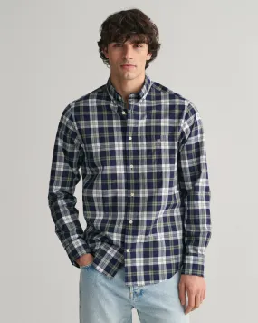 Chemise regular fit en popeline à carreaux