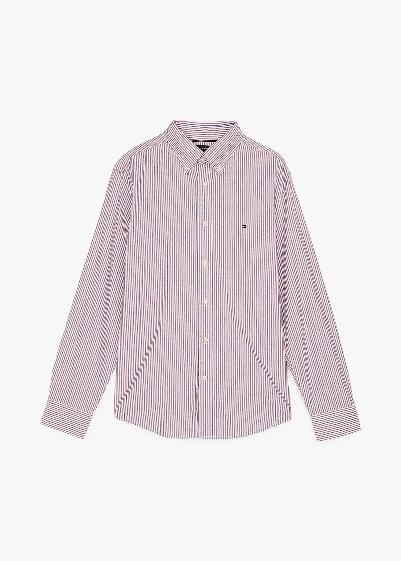 Chemise à rayures Tommy Hilfiger bordeaux