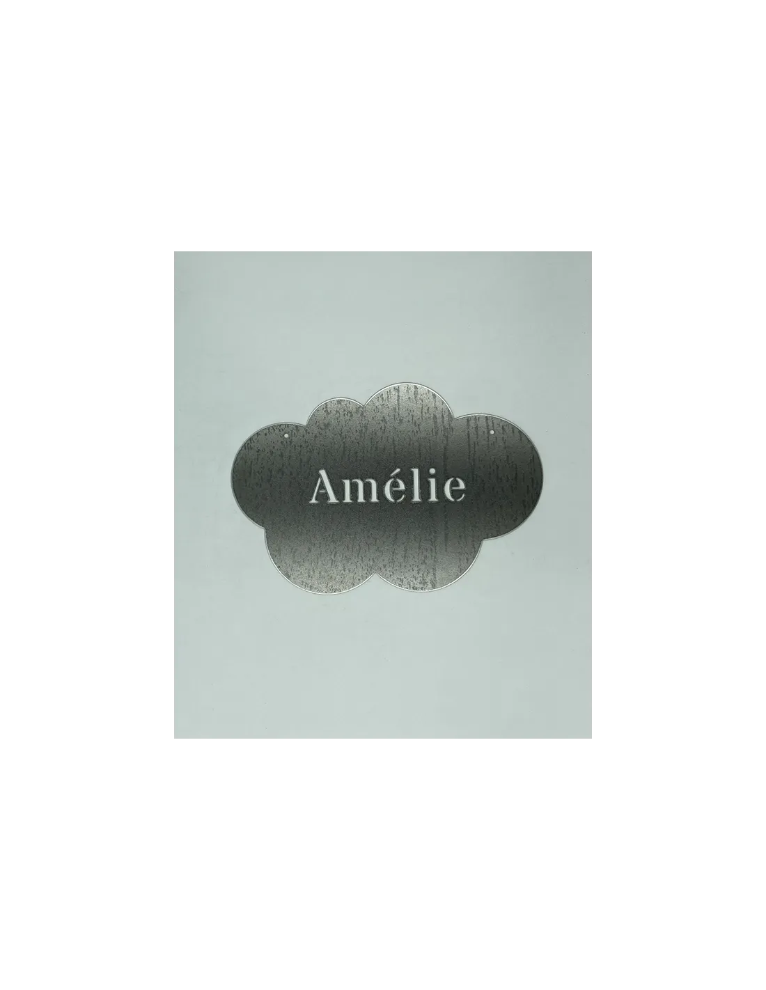 Décoration murale en métal brut personnalisable "Nuage"