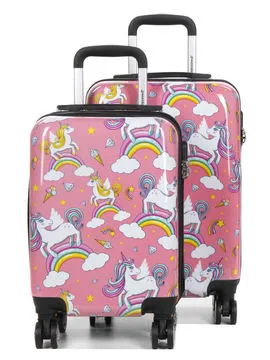 Ensemble 2 valises Madisson Pop Licorne Rose  26820C/2Pi  