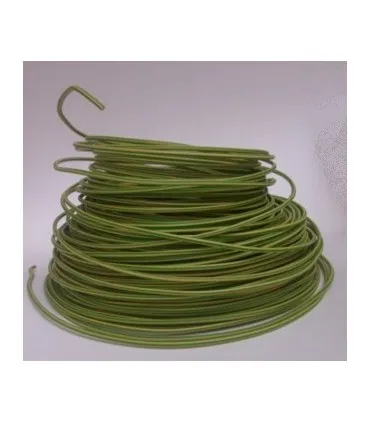 EPS P001050 | Fil H07VU 1.5 mm² VERT JAUNE-TERRE - 100 mètres