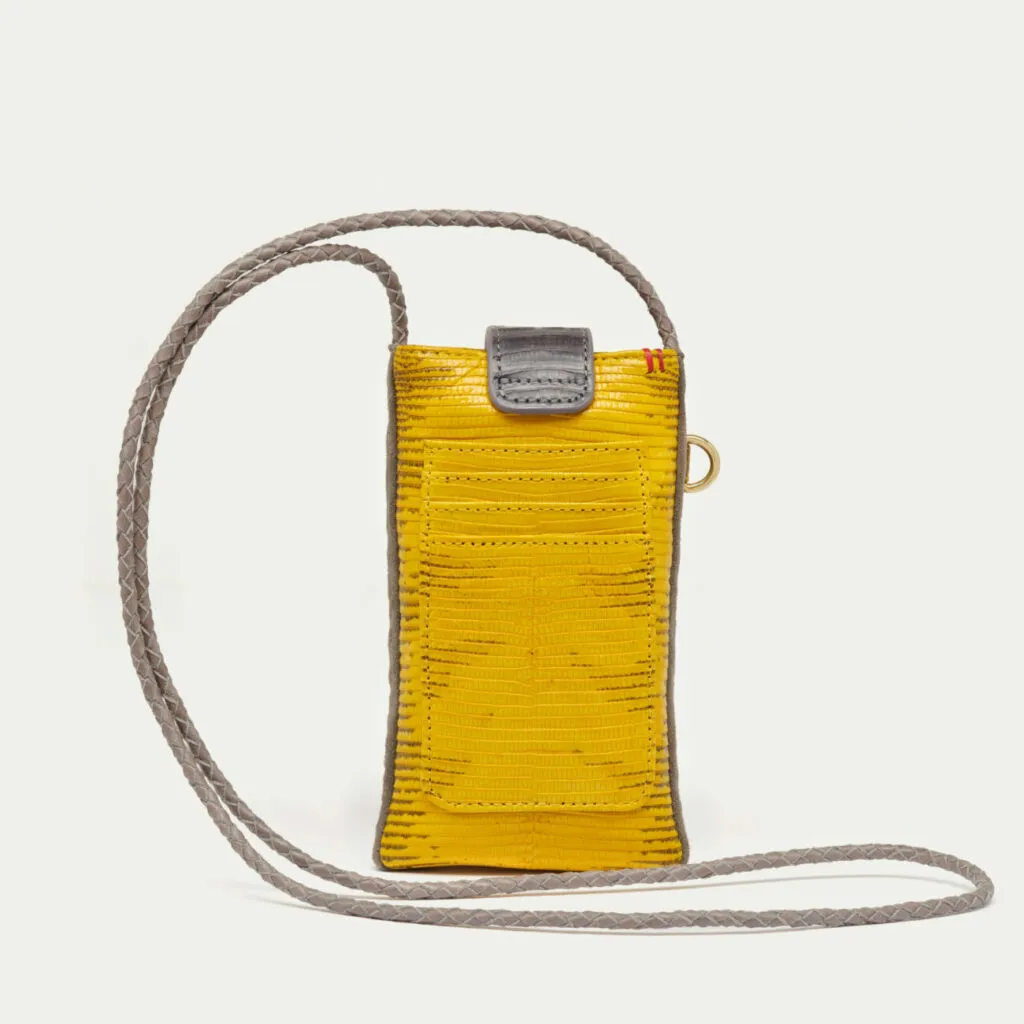 Etui A Telephone Double Marcus Jaune