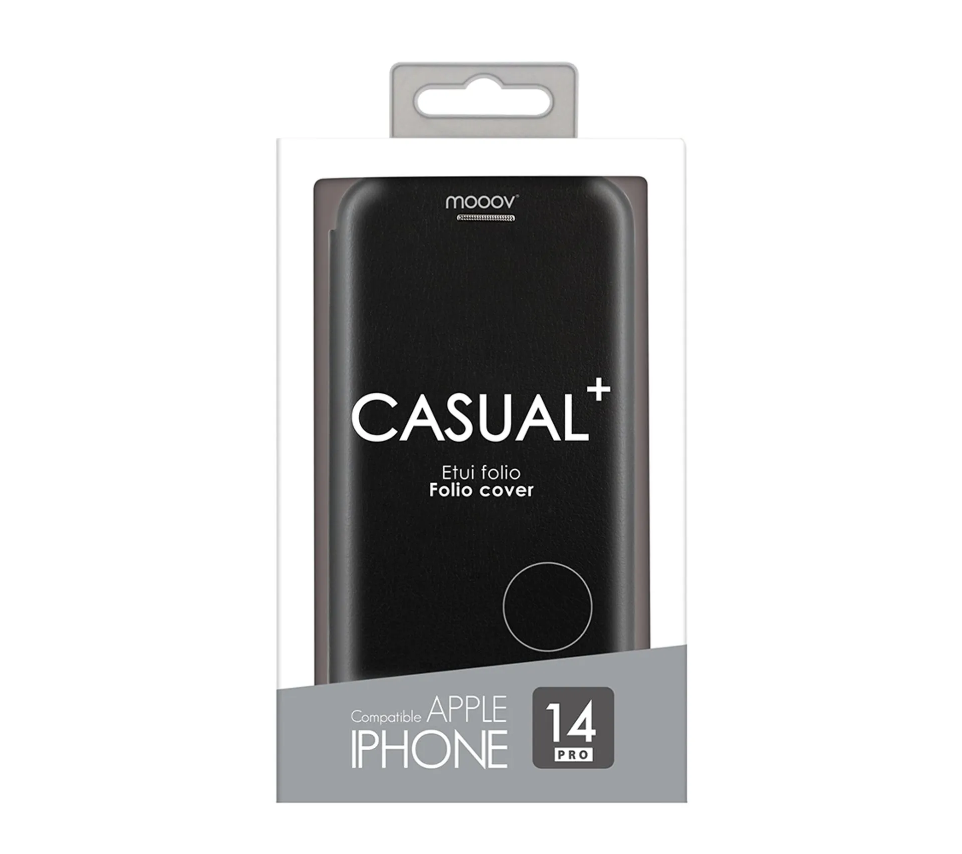 Etui Folio Clam Pour iPhone 14 Pro - Noir