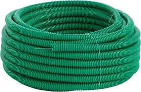 Gaine ICTA verte - Diamètre 25 mm -  avec tire-fils - Rouleau de 100 m