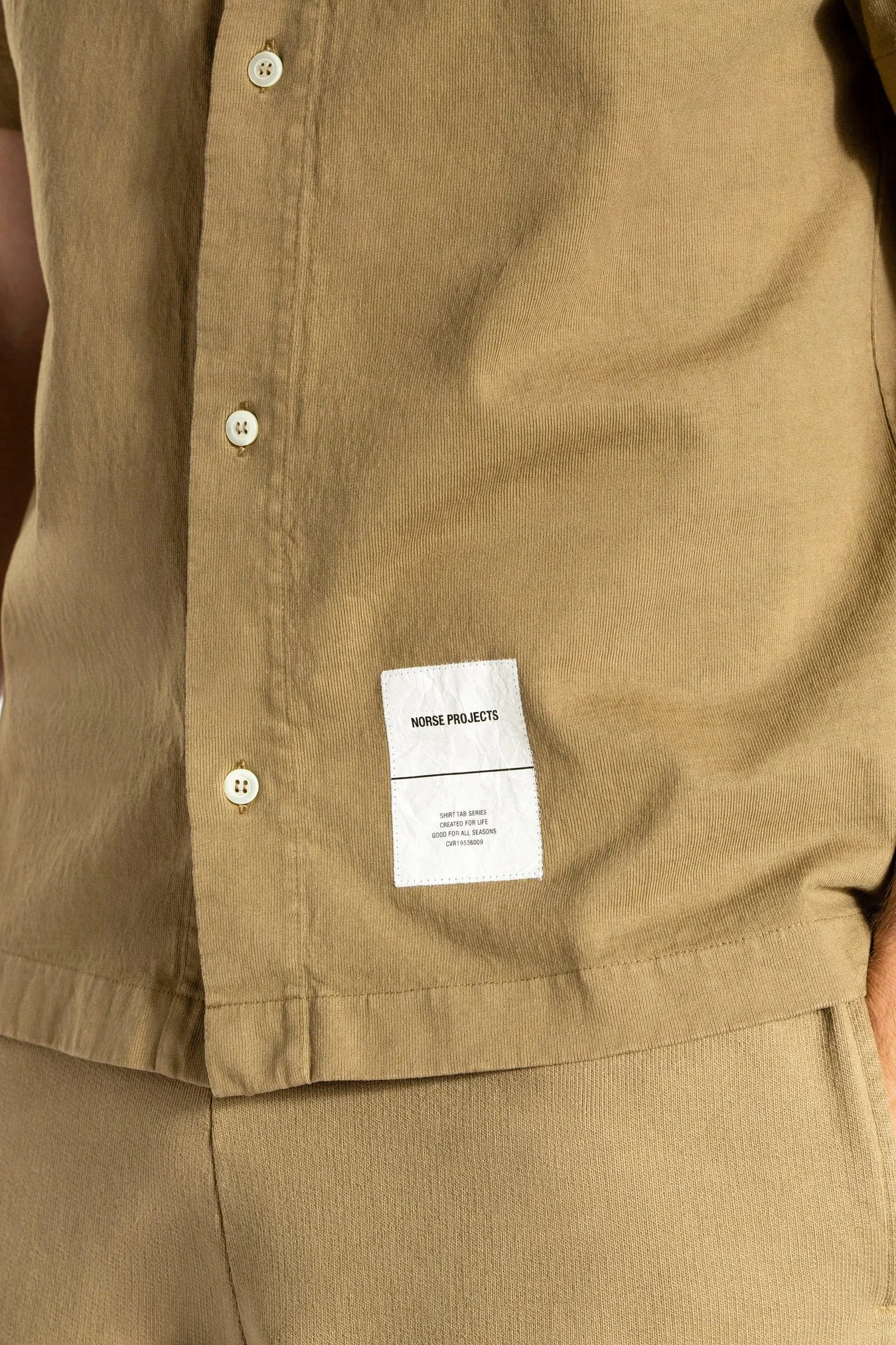 Norse Projects - Gustav Heavy Jersey Shirt Tab Series - Utility Khaki