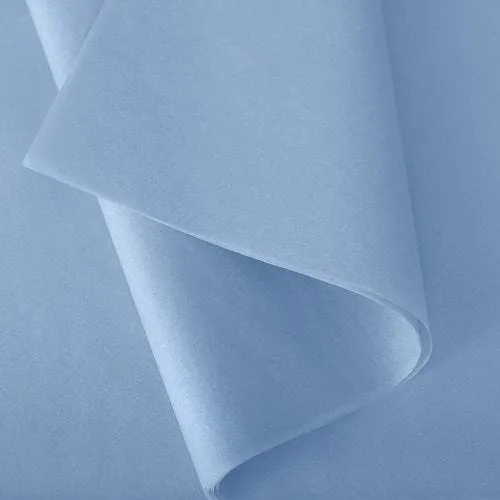 Papier de soie 50x75cm coloris bleu ciel 240 feuilles