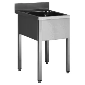Plonge inox soudee 1 bac 500x500x300mm