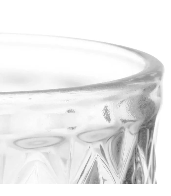 Set de 6 verres à vin sur pied en verre Diamants 22cl