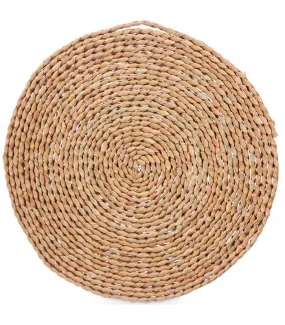 Set de table rond marron fibres naturelles 35cm