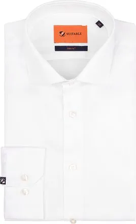 Suitable Chemise Manches Extra Longues Twill Blanche SL7-01 