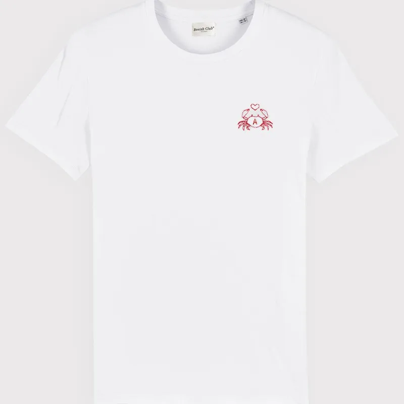 T-shirt Homme brodé Crabe - Personnalisable