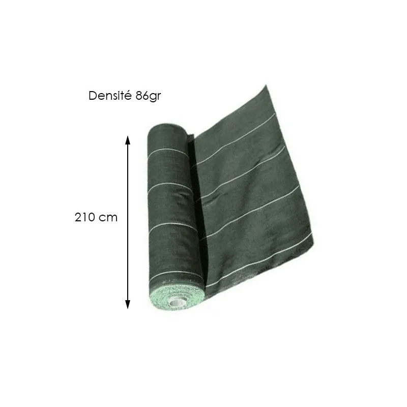 Toile de paillage vert 2.10m 86gr