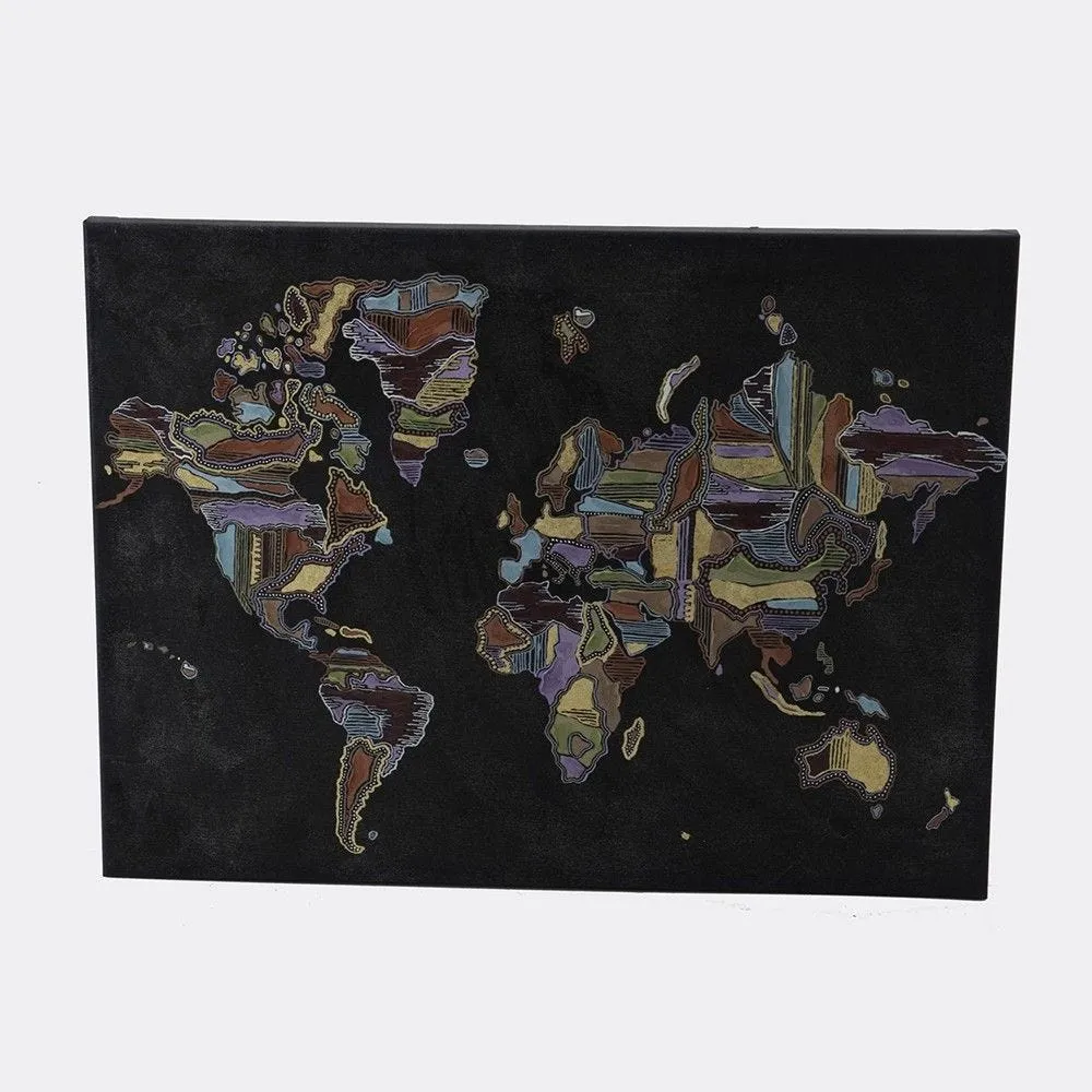 Toile monde 75x100