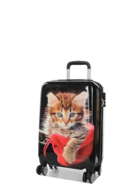 Valise Madisson Chaton 55 cm Noir  26820M/4PrFl55  