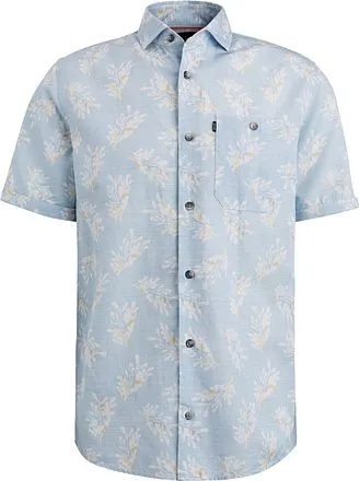 Vanguard Chemise Short Sleeve De Lin Bleu Clair VSIS2403234-