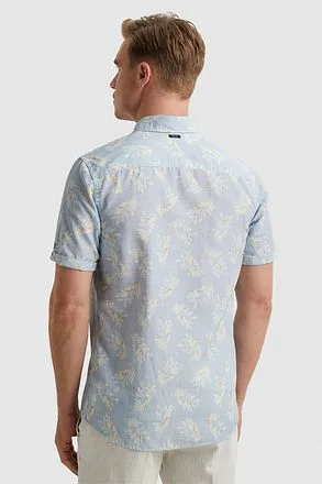 Vanguard Chemise Short Sleeve De Lin Bleu Clair VSIS2403234-